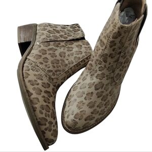 Matisse Women's Fury Leather Leopard Print Ankle Bootie size‎ 8½M Wild Western
